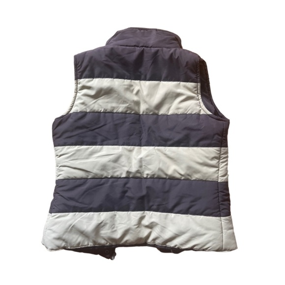 JJ Basics Puffer Vest in Brown and Cream - Picture 3 of 4